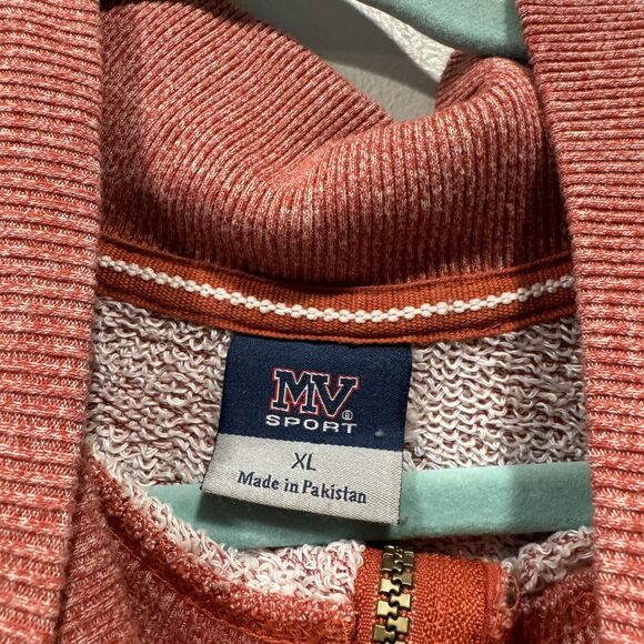 MV Sport Glacier National Park Sweater Quarter Zip Pullover Red Cotton Women XL - Picture 5 of 9